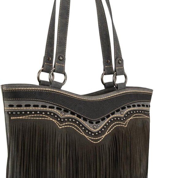 Boho Cowgirl Fringe Handbag Set - Perfect Vegan Leather Gift for Style Lovers - Picture 3 of 6